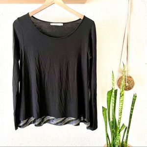 Carlos Miele black beaded hem top